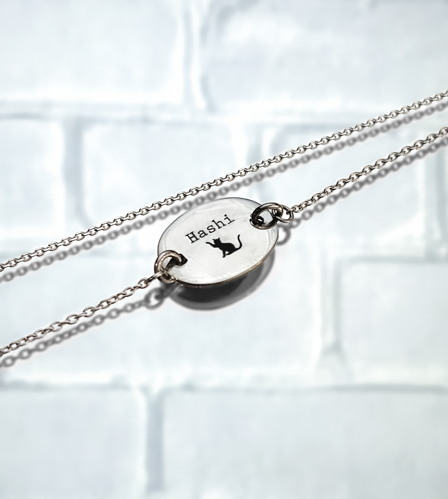 Pulseira Oval Personalizada Nome Gato